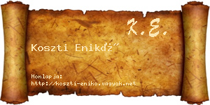 Koszti Enikő névjegykártya