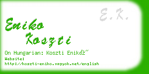 eniko koszti business card